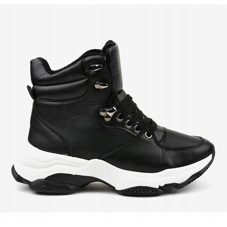 Černé dámské zateplené tenisky C-3132 černá 2