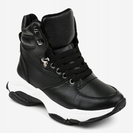 Černé dámské zateplené tenisky C-3132 černý 1