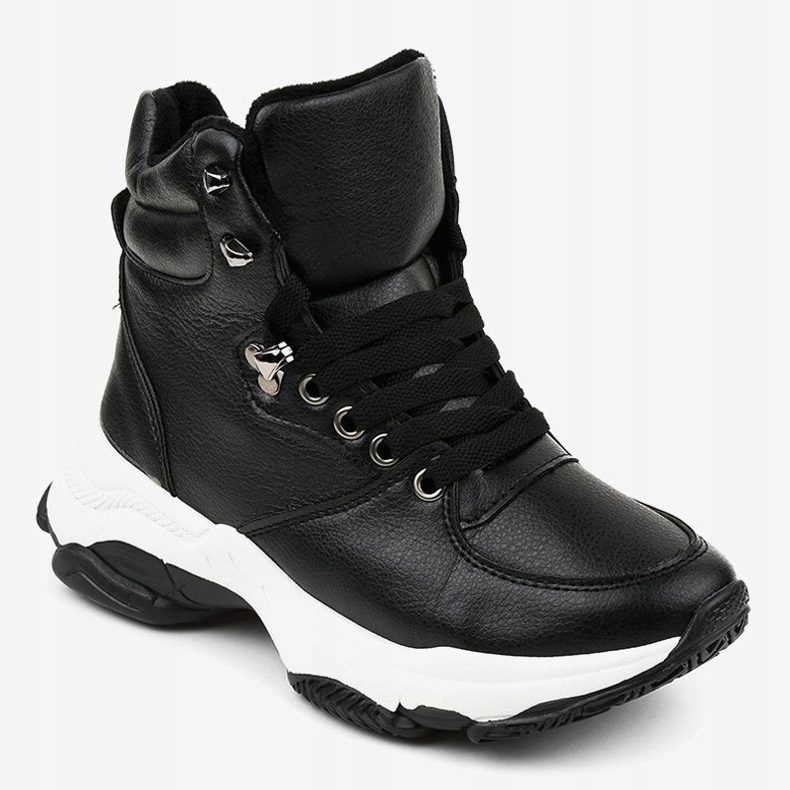 Černé dámské zateplené tenisky C-3132 černý 1