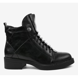 Černé ploché zateplené boty CR-3366 černý 2