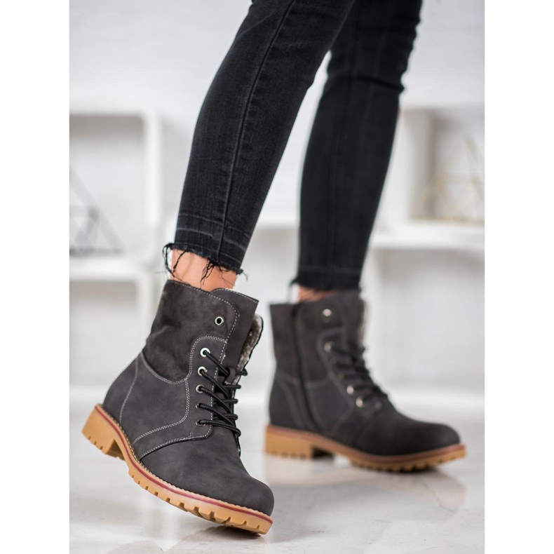 Super Me Teplé boty šedá 1