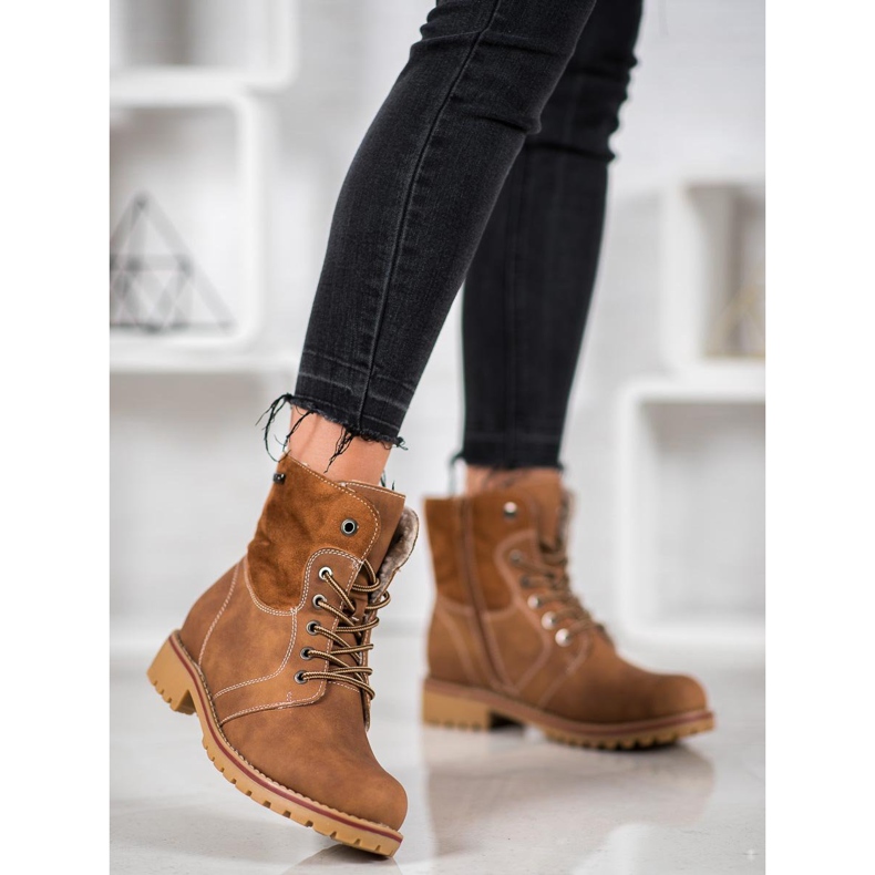 Super Me Teplé boty hnědý 1