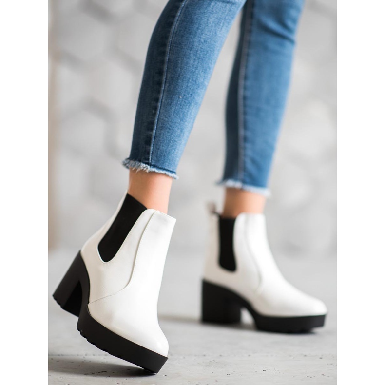 Weide Módní Chelsea boty bílý 2