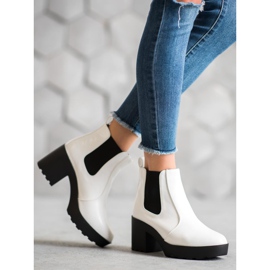 Weide Módní Chelsea boty bílý 1