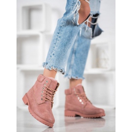 SHELOVET Růžoví lovci s kožešinou růžový 1