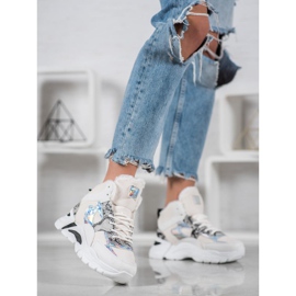 Bella Paris Tenisky s efektem Holo bílý vícebarevný 1