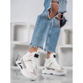 Bella Paris Tenisky s kožešinou bílý vícebarevný 1