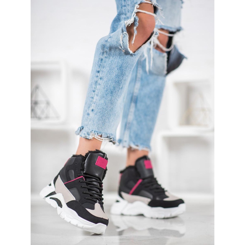 Bella Paris Tenisky s kožešinou černá vícebarevný 1