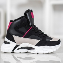 Bella Paris Tenisky s kožešinou černá vícebarevný 2