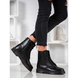 SHELOVET Černí dělníci s eko kůží černá 1