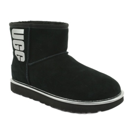 Ugg Classic Mini Ugg Rubber Logo W 1110087-BMT Boty černý šedá 1