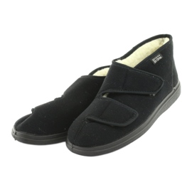 Dr.Orto Befado teplé pánské pantofle se suchým zipem, pu 986M011, černé černá 3