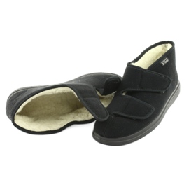 Dr.Orto Befado teplé pánské pantofle se suchým zipem, pu 986M011, černé černá 4