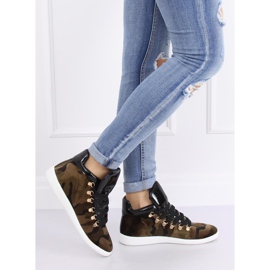 Sametové tenisky K1834206 Camuflaje vícebarevný zelená 1