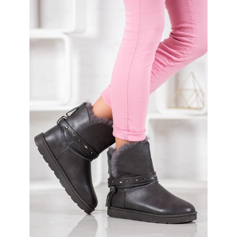 SHELOVET Mukluki s eko kůží šedá 2