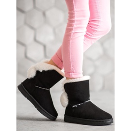 SHELOVET Teplý semiš Mukluki černý 1