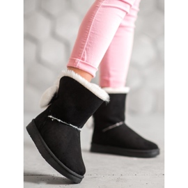 SHELOVET Teplý semiš Mukluki černý 2