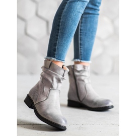 Super Me Teplé kovbojské boty šedá 1