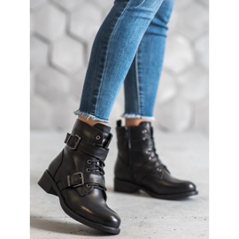 SHELOVET Teplí dělníci se sponami černá 1