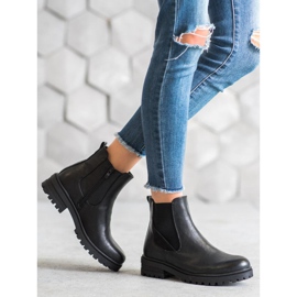 Super Mode Klasičtí dělníci z eko kůže černá 1