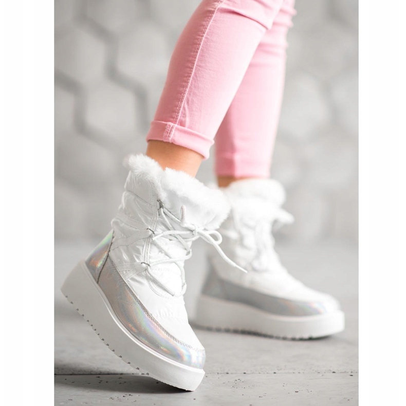 Bella Paris Módní sněhové boty bílý 2