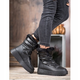 Bella Paris Módní sněhové boty černý 1