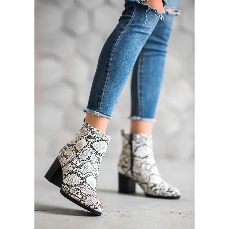 Weide Snake Print Booties vícebarevný 2