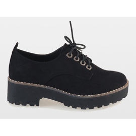 Černé boty na podpatku LL183 černý 2