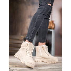 GOLL Teplé tenisky s ovčí kůží hnědý 1