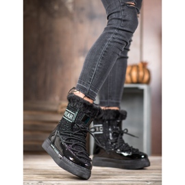 Bella Paris Módní klasické sněhové boty černá 2