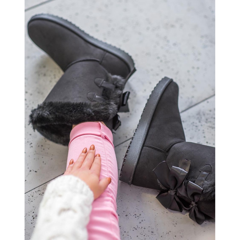 Vysoká Mukluki S Mašlemi černý 2