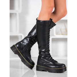 Seastar Šněrovací boty z eko kůže černý 1