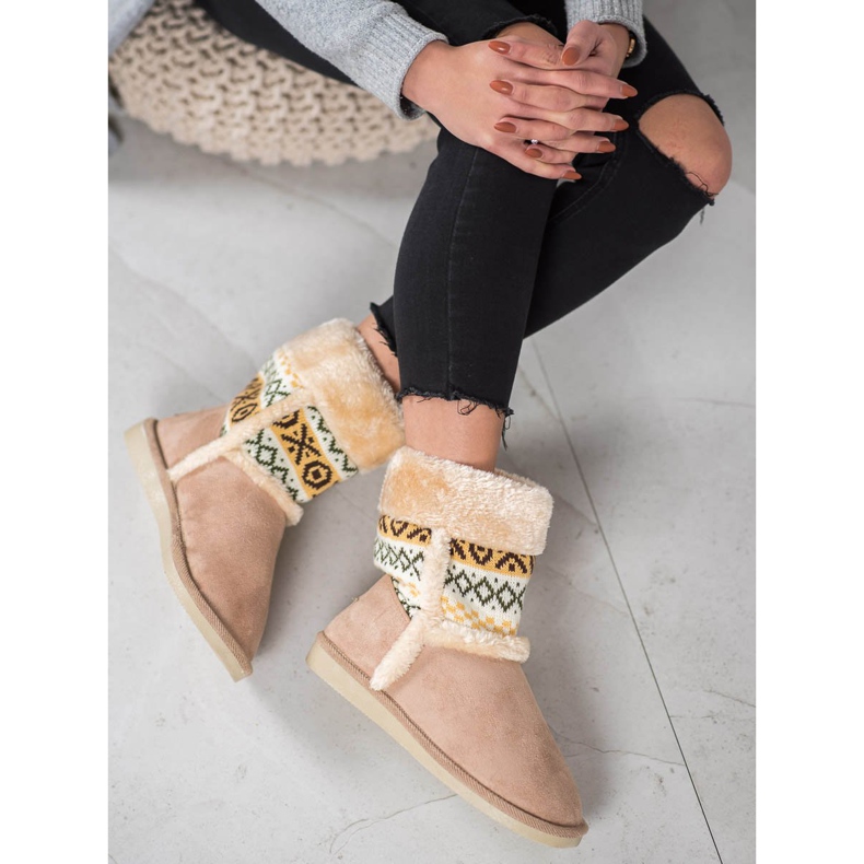 Badoxx Sněhule s etnickým vzorem hnědý 2