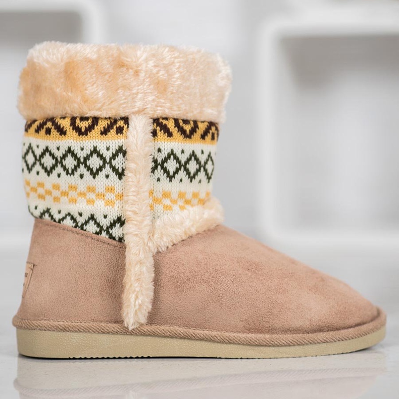 Badoxx Sněhule s etnickým vzorem hnědý 1