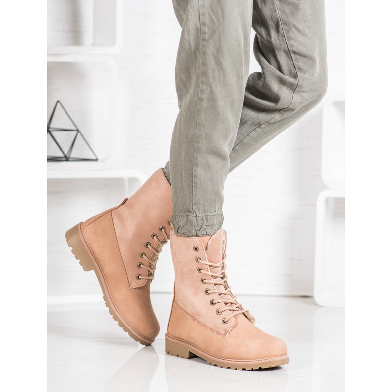 Super Me Šněrovací boty růžový 1 Super Me Šněrovací boty růžový 1