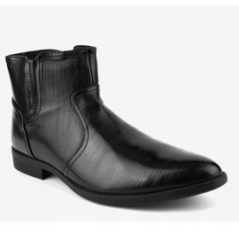 Černé zateplené boty HL1005-2 černá 1