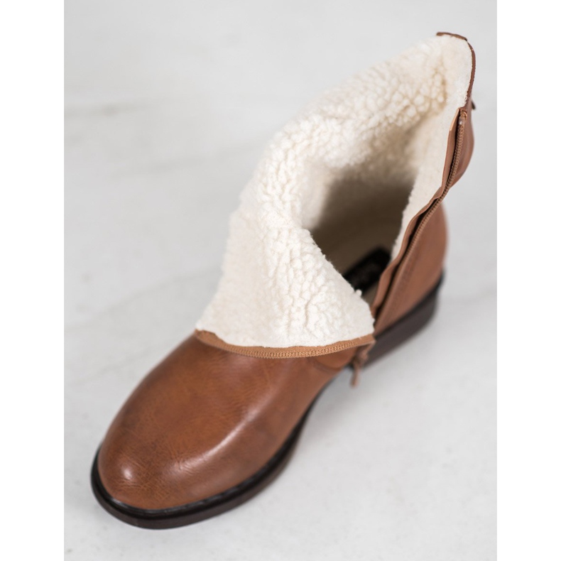 Super Me Teplé kovbojské boty hnědý 1