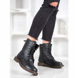 SHELOVET Módní lapače s eko kůží černý 1