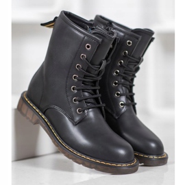 SHELOVET Módní lapače s eko kůží černý 2