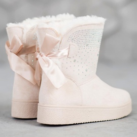 SHELOVET Mukluki s krystaly hnědý 1