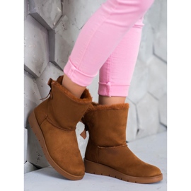 SHELOVET Velbloud Mukluki Na Platformě hnědý 1 SHELOVET Velbloud Mukluki Na Platformě hnědý 1