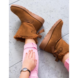 SHELOVET Velbloud Mukluki Na Platformě hnědý 2 SHELOVET Velbloud Mukluki Na Platformě hnědý 2