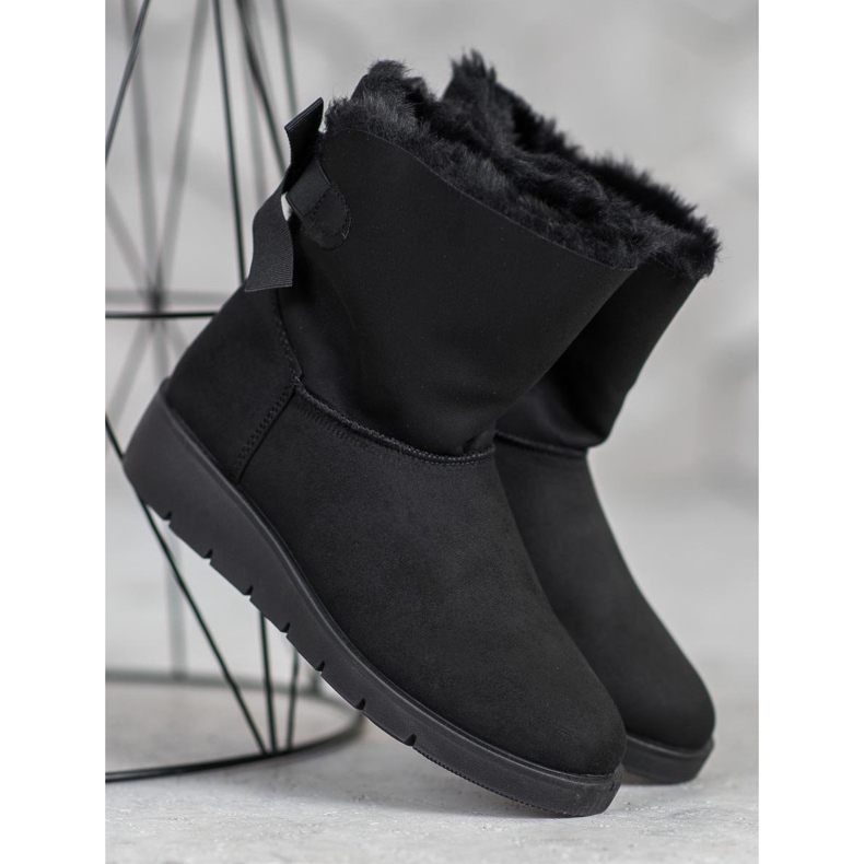 SHELOVET Černý Mukluki Na Platformě 2