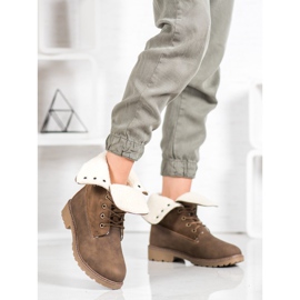 Super Me Šněrovací boty khaki zelená 1 Super Me Šněrovací boty khaki zelená 1