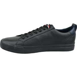 Boty Tommy Hilfiger Flag Detail Leather Sneaker M FM0FM02576 Bds černá 1