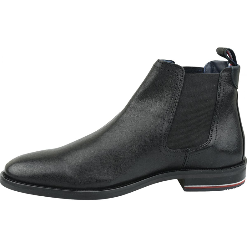 Tommy Hilfiger Kožené chelsea boty M FM0FM02421 990 černý 1
