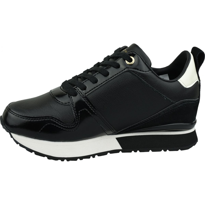 Tommy Hilfiger kožené klínové tenisky W FW0FW04420 990 černý 1