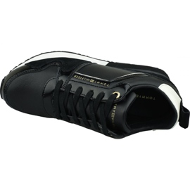 Tommy Hilfiger kožené klínové tenisky W FW0FW04420 990 černý 2