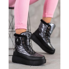 Bella Paris Módní sněhové boty šedá 1