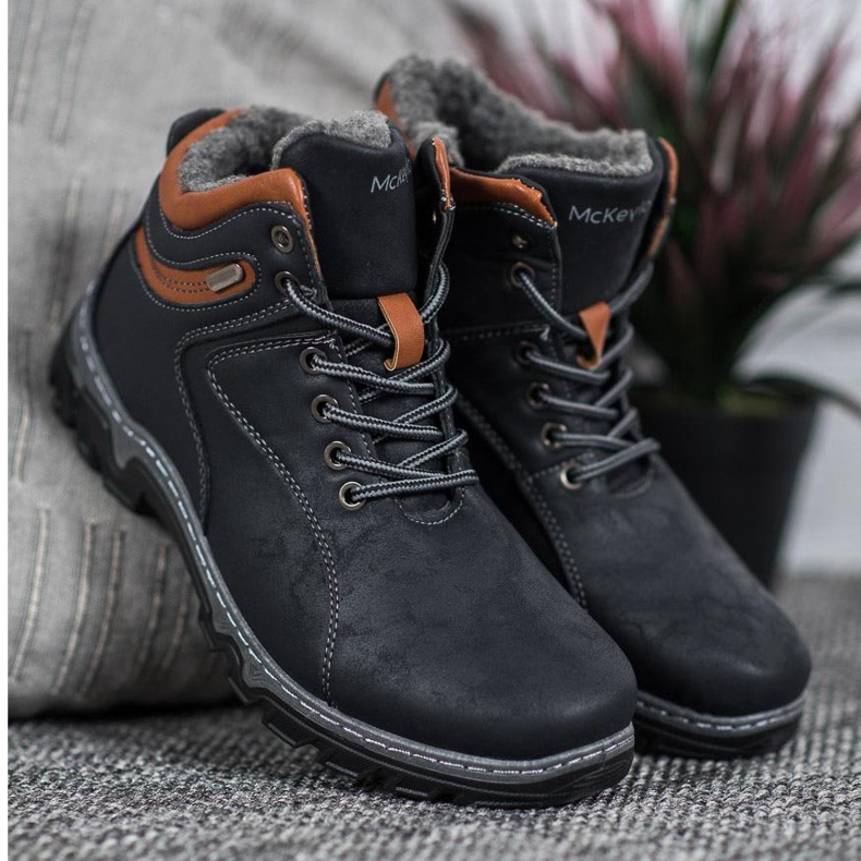 Teplé boty MCKEYLOR námořnická modrá 1